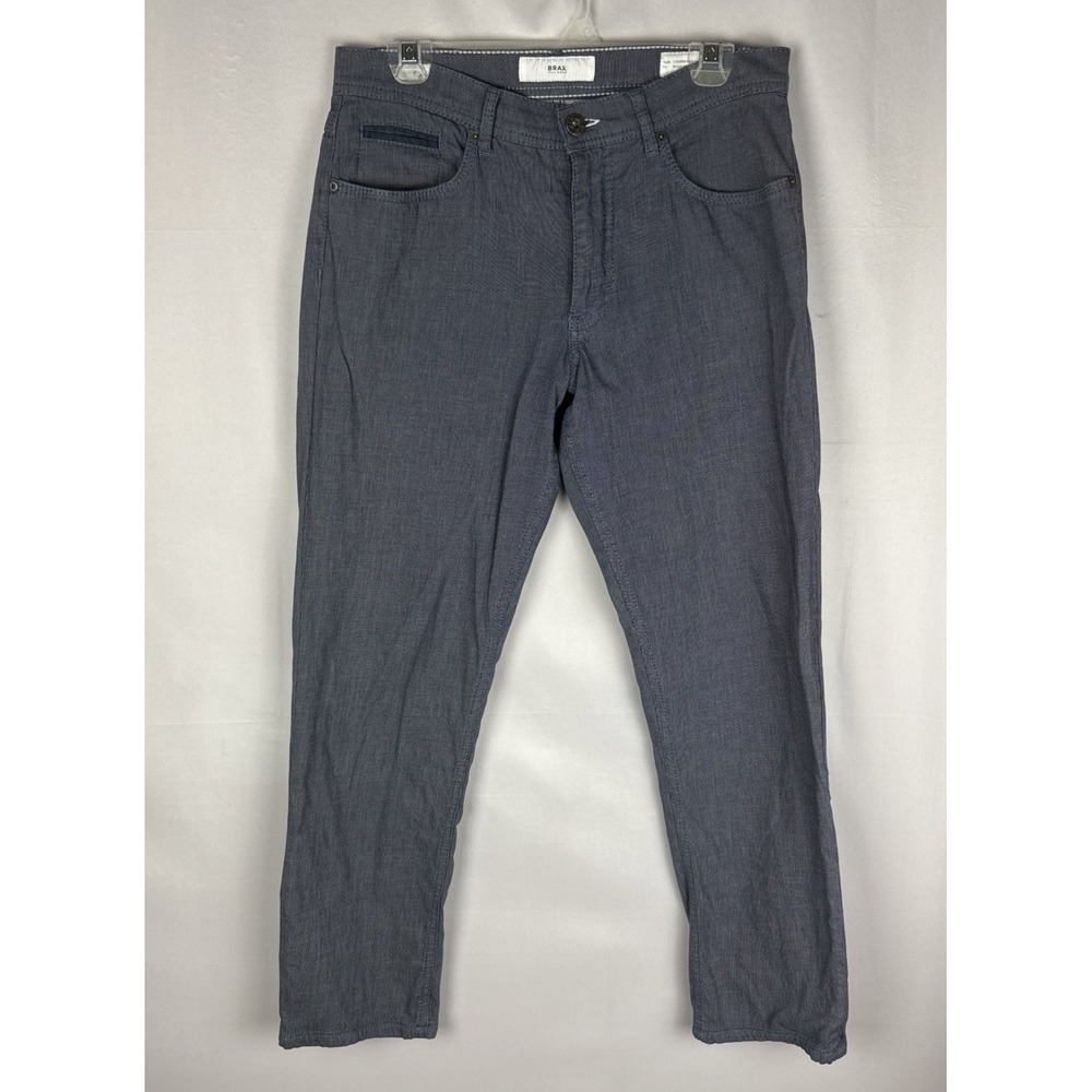 Brax Feel Good Cooper Fancy Straight Pants Blue Pattern Copper Mens 31x30